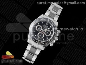 Daytona 126500 EWEF 1:1 Best Edition 904L Steel Black Dial on SS Braclet SH4131