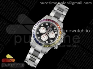 Daytona 116599RBOW Rainbow ZF 1:1 Best Edition Black Diamonds Dial on SS Bracelet SH4130