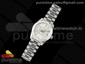 DateJust 31 Ladies 278289 GMF Silver Stick Dial on SS President Bracelet A2824