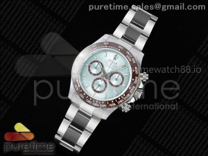 Daytona 126506 QF 1:1 Best Edition Ice Blue Dial Lume Marker on SS Braclet SH4131 V6 (Gain Weight)