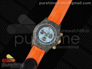 Daytona DIW Black Carbon DIWF Best Edition Blue Dial on Orange Nylon Strap SH4130