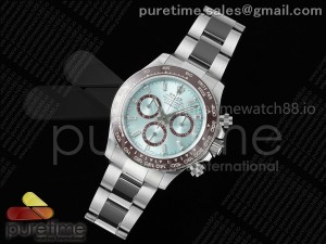 Daytona 126506 QF 1:1 Best Edition Ice Blue Dial Crystal Marker on SS Braclet SH4131 V6 (Gain Weight)