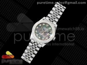 DateJust 31 278384rbr SS GMF 1:1 Best Edition 904L Steel Gray MOP Diamonds Dial on Jubilee Bracelet A2824