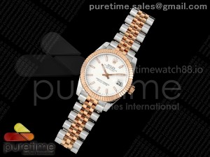 DateJust 31 278271 SS/RG GMF 1:1 Best Edition 904L Steel White Stick Dial on Jubilee Bracelet A2824