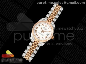 DateJust 31 278271 SS/RG GMF 1:1 Best Edition 904L Steel White Roman Dial on Jubilee Bracelet A2824