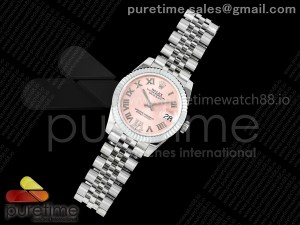 DateJust 31 278274 SS GMF 1:1 Best Edition 904L Steel Pink Roman Dial on Jubilee Bracelet A2824