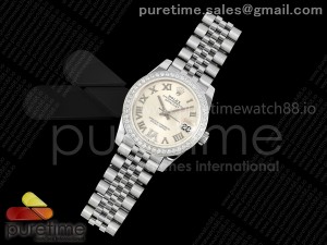 DateJust 31 278384rbr SS GMF 1:1 Best Edition 904L Steel Silver Roman Dial on Jubilee Bracelet A2824