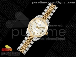 DateJust 31 278273 SS/YG GMF 1:1 Best Edition 904L Steel Silver Roman Dial on Jubilee Bracelet A2824