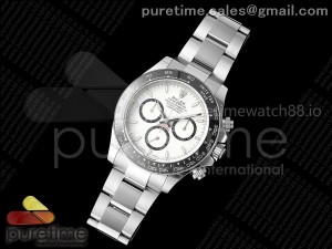 Daytona 126500 APF 1:1 Best Edition 904L Steel White Dial on SS Braclet DD4801