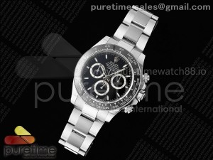 Daytona 126500 APF 1:1 Best Edition 904L Steel Black Dial on SS Braclet DD4801