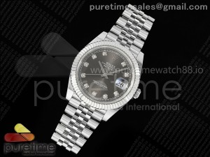 DateJust 41 126334 EWEF 1:1 Best Edition Gray Diamonds Dial on Jubilee Bracelet A3235