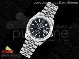 DateJust 41 126334 EWEF 1:1 Best Edition Black Stick Dial on Jubilee Bracelet A3235