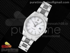 DateJust 41 126334 EWEF 1:1 Best Edition White Stick Dial on Oyster Bracelet A3235