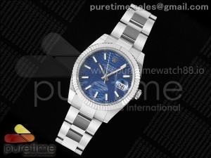 DateJust 41 126334 EWEF 1:1 Best Edition Blue Textured Dial on Oyster Bracelet A3235