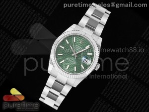 DateJust 41 126334 EWEF 1:1 Best Edition Green Textured Dial on Oyster Bracelet A3235