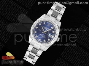 DateJust 41 126334 EWEF 1:1 Best Edition Blue Diamonds Dial on Oyster Bracelet A3235