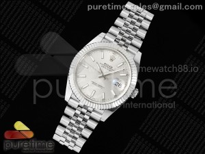 DateJust 41 126334 EWEF 1:1 Best Edition White Silver Dial on Jubilee Bracelet A3235