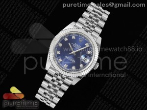 DateJust 41 126334 EWEF 1:1 Best Edition Blue Diamonds Dial on Jubilee Bracelet A3235