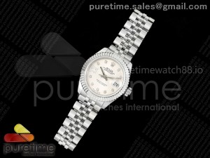 DateJust 28 SS JDF 1:1 Best Edition Silver Star Diamonds Dial on SS President Bracelet A2671