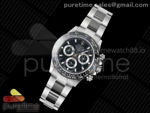 Daytona 116500 N6F 1:1 Best Edition 904L Steel Black Dial on SS Braclet SA4801