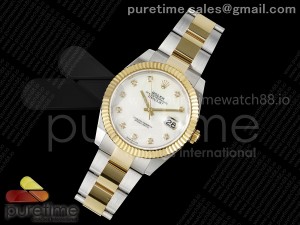 DateJust 41 126333 EWEF 1:1 Best Edition White MOP Dial on SS/YG Oyster Bracelet A3235