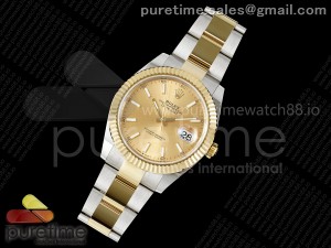 DateJust 41 126333 EWEF 1:1 Best Edition YG Stick Dial on SS/YG Oyster Bracelet A3235