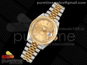 DateJust 41 126333 EWEF 1:1 Best Edition YG Stick Dial on SS/YG Jubilee Bracelet A3235