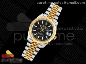 DateJust 41 126333 EWEF 1:1 Best Edition Black Stick Dial on SS/YG Jubilee Bracelet A3235