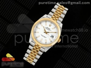 DateJust 41 126333 EWEF 1:1 Best Edition White Stick Dial on SS/YG Jubilee Bracelet A3235