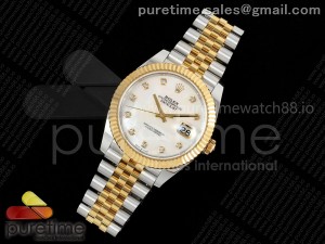 DateJust 41 126333 EWEF 1:1 Best Edition White MOP Dial on SS/YG Jubilee Bracelet A3235