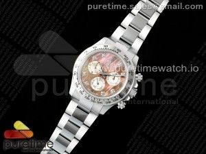 Daytona 116509 SWF 1:1 Best Edition Brown MOP Diamonds Dial on SS Bracelet SH4130 V2 (Mod Version)