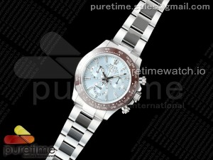 Daytona 116506 SWF 1:1 Best Edition Ice Blue Crystal Dial on SS Bracelet SH4130 V2 (Mod Version)