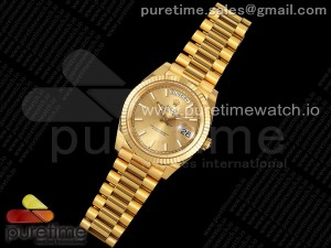 Day Date 40 YG 228238 THBF 1:1 Best Edition YG Dial on President Bracelet VR3255 V3 (Gain Weight)