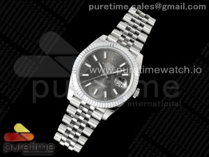 DateJust 41 126334 JQF 1:1 Best Edition 904L Steel Gray Stick Dial on SS Jubilee Bracelet VR3235