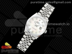 DateJust 36 126234 JQF 1:1 Best Edition 904L Steel White MOP Diamonds Dial on SS Jubilee Bracelet VR3235