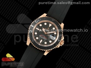 Yacht-Master RG 126655 JQF 1:1 Best Edition Black Dial on Oysterflex Strap VR3235