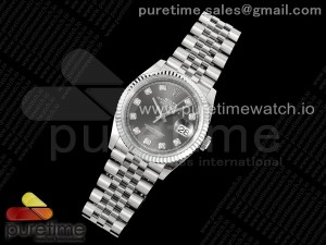 DateJust 36 126234 JQF 1:1 Best Edition 904L Steel Gray Diamonds Dial on SS Jubilee Bracelet VR3235