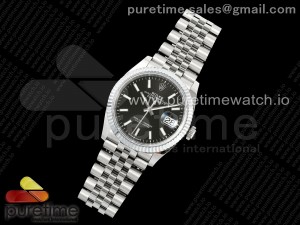 DateJust 36 126234 JQF 1:1 Best Edition 904L Steel Black Stick Dial on SS Jubilee Bracelet VR3235
