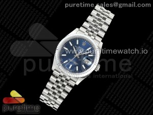 DateJust 36 126234 JQF 1:1 Best Edition 904L Steel Blue Stick Dial on SS Jubilee Bracelet VR3235