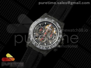 Blaken Daytona Carbon GETF Best Edition Skeleton Red Dial on Black Nylon Strap SA4130