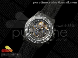 Blaken Daytona Carbon GETF Best Edition Skeleton Blue Dial on Black Nylon Strap SA4130
