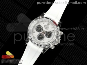 AET Daytona Sapphire GETF Best Edition Meteorite Dial on White Rubber Strap SA4130
