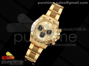 Daytona 126508 Clean 1:1 Best Edition YG/Black Dial on YG Bracelet SH4131