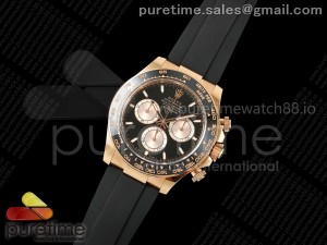Daytona 126515 Clean 1:1 Best Edition Black/RG Stick Dial on Oysterflex Strap SH4131