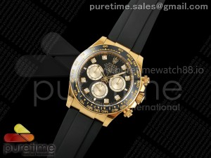 Daytona 126518 Clean 1:1 Best Edition Black/YG Diamonds Dial on Oysterflex Strap SH4131