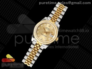 DateJust 31 Ladies 278383rbr JARF YG Dial Diamonds Markers on SS/YG Jubilee Bracelet SA2236