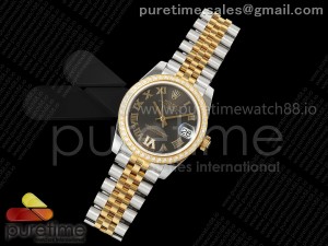 DateJust 31 Ladies 278383rbr JARF Gray Dial Roman Markers on SS/YG Jubilee Bracelet SA2236