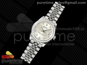 DateJust 31 Ladies 278384rbr JARF Silver Dial Diamonds Markers on Jubilee Bracelet SA2236
