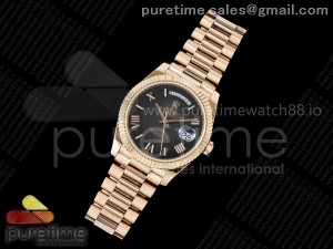 Day Date 40 RG 228235 KF 1:1 Best Edition Gray Roman Dial on President Bracelet VR3255 (Gain Weight)