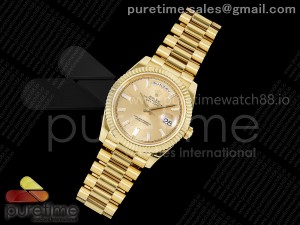 Day Date 40 YG 228238 KF 1:1 Best Edition YG Crystal Dial on President Bracelet VR3255 (Gain Weight)
